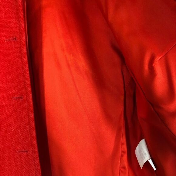 Pendleton 100% Virgin Wool Red Button Up Blazer Vintage Red Jacket - Picture 8 of 8
